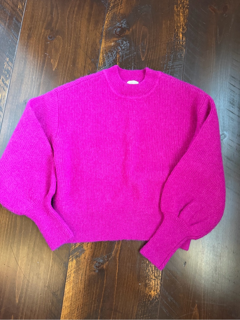 H&M Balloon-Sleeve Crewneck Sweater